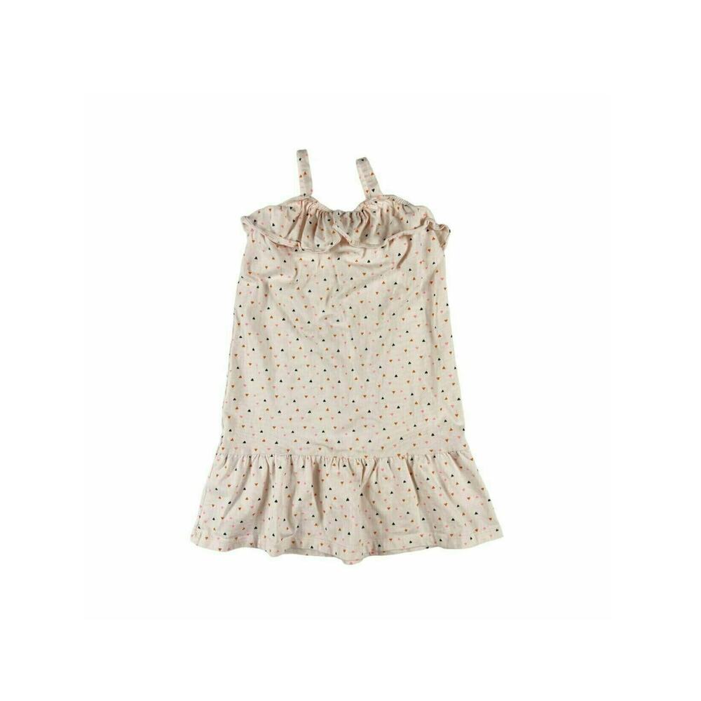 Tea Collection Confetti Crystal Pink Ruffled Midi Dress sizse 3